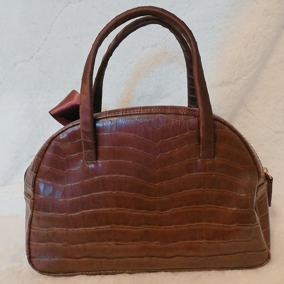 Victoria Secret Crocodile Vintage Leather Handbag - Picture 4 of 7